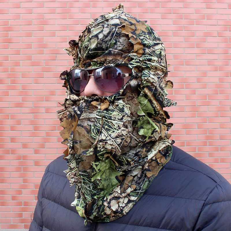 Man and Woman Outdoor Hunting Cycling Fishing Bionic Camouflage Hunting Mask Outdoor Hunting Fishing gear Camou HatXJ250116