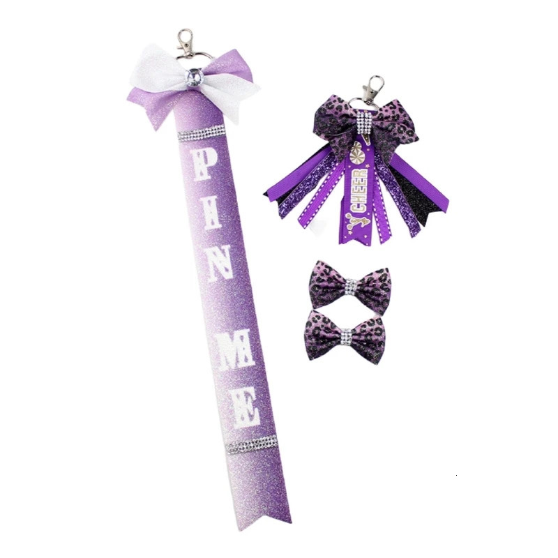 Fashionable Leather Bowknot Accessory Colorful Cheer Bowknot Keychains Charm Unique Gift For Cheerleader Enthusiasts 250117