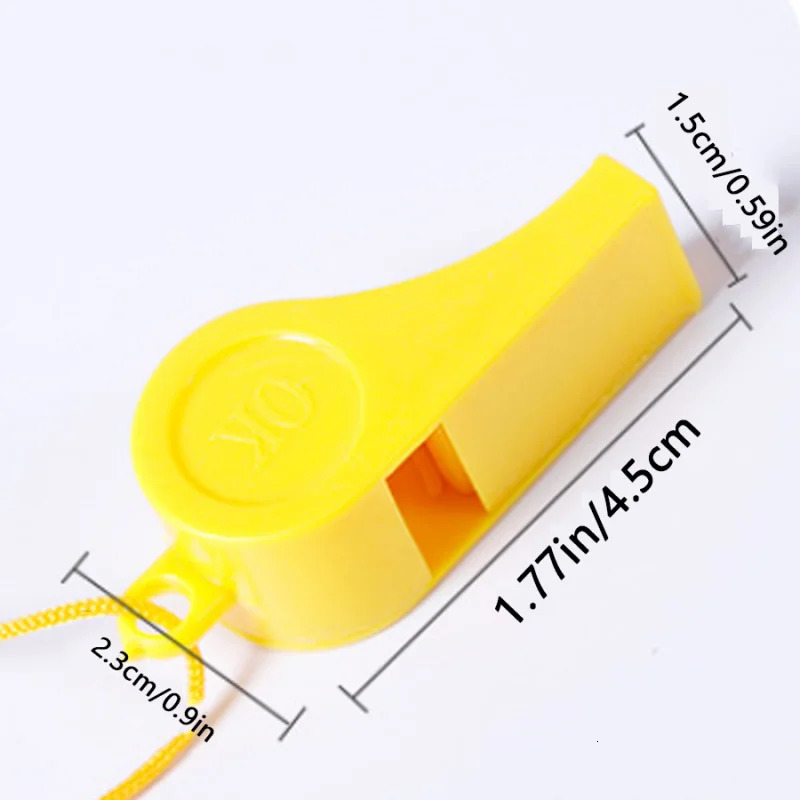 24pcs Sporting Goods Plastic Whistle Colorful Cheer Referee Fan 250107
