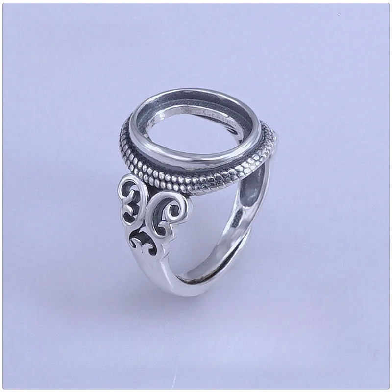 Setting 911101212141115101m Gemstone S925 Sterling Silver Ring Empty DIY Support for Men Fine Fashion Charm Jewelry 250110