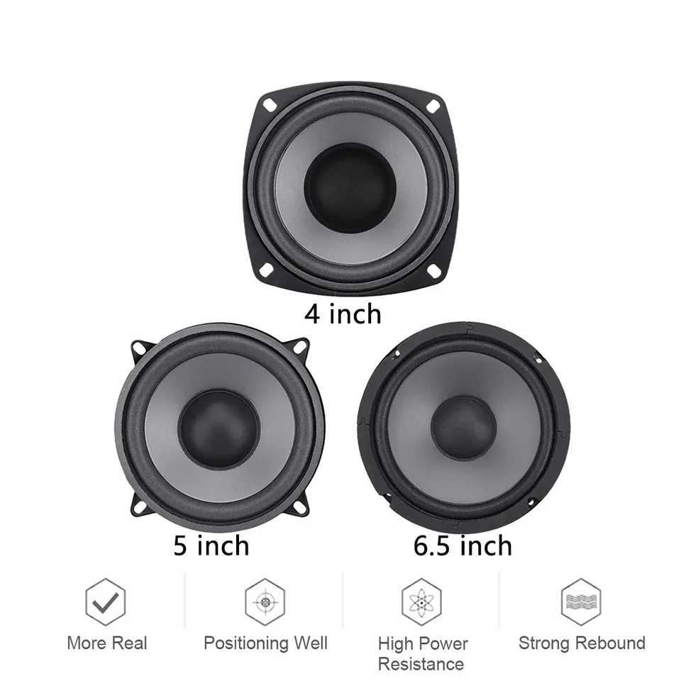 Car Audio 4/5/6.5 Inch Car Speakers 2-Way Vehicle Door Audio Music Stereo Subwoofer Full Range Frequency Automotive Coaxial Speakers 1pcs H250118