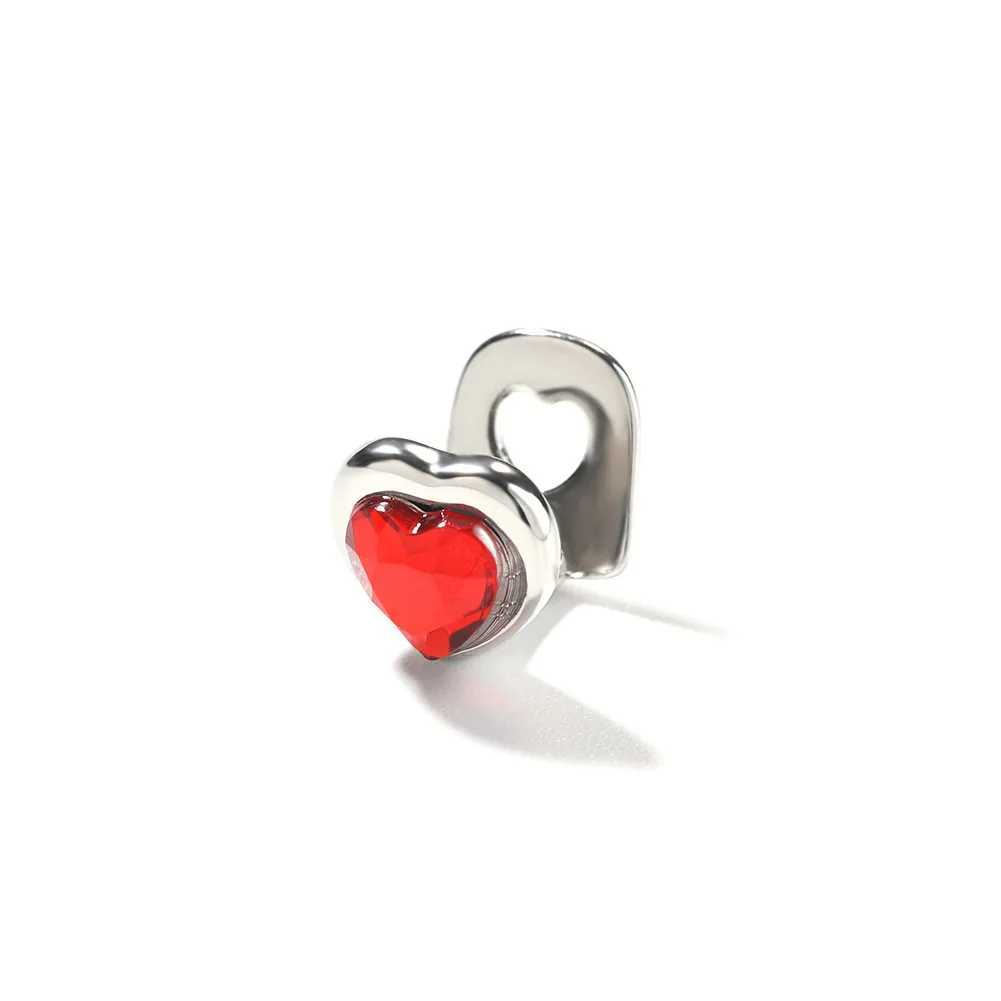 1PC Heart Shape Iced Out Teeth Grillz Hip Hop Top Bottom Grills Dental Mouth Punk Teeth Caps Cosplay Party TG112XJ250114