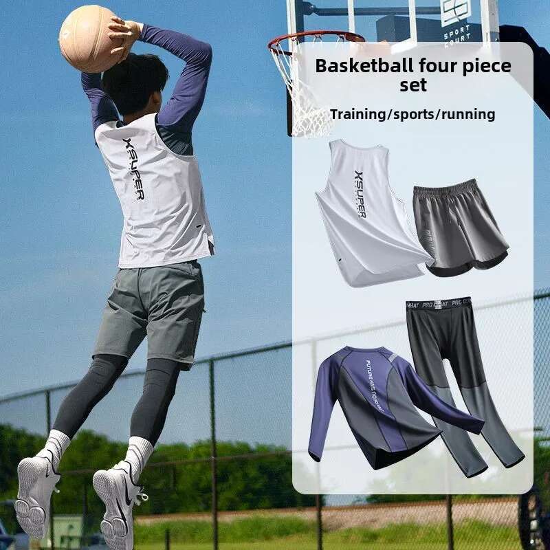 Ddmyoutdoor China Domestic Men S Basketball Uniform Pcs Training Equipment Compression Base Layer Long Sleeve Jersey Quick Dry Vest Men Sweatsuits Set