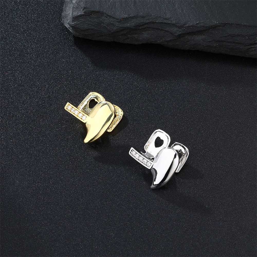 Hip Hop Iced Out Bling Stones Teeth Grillz Cubic Zircon Caps Top Bottom Charm Grills For Men Women JewelryXJ250114