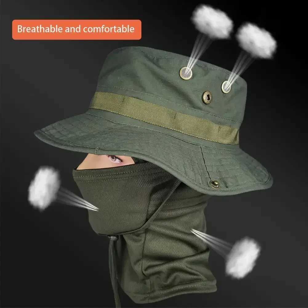 Tactics Camouflage Boonie clava Hat Suit Foldab Soft Hat Outdoor Hunting Fishing Wide Brimmed Hat Sunscreen sXJ250116