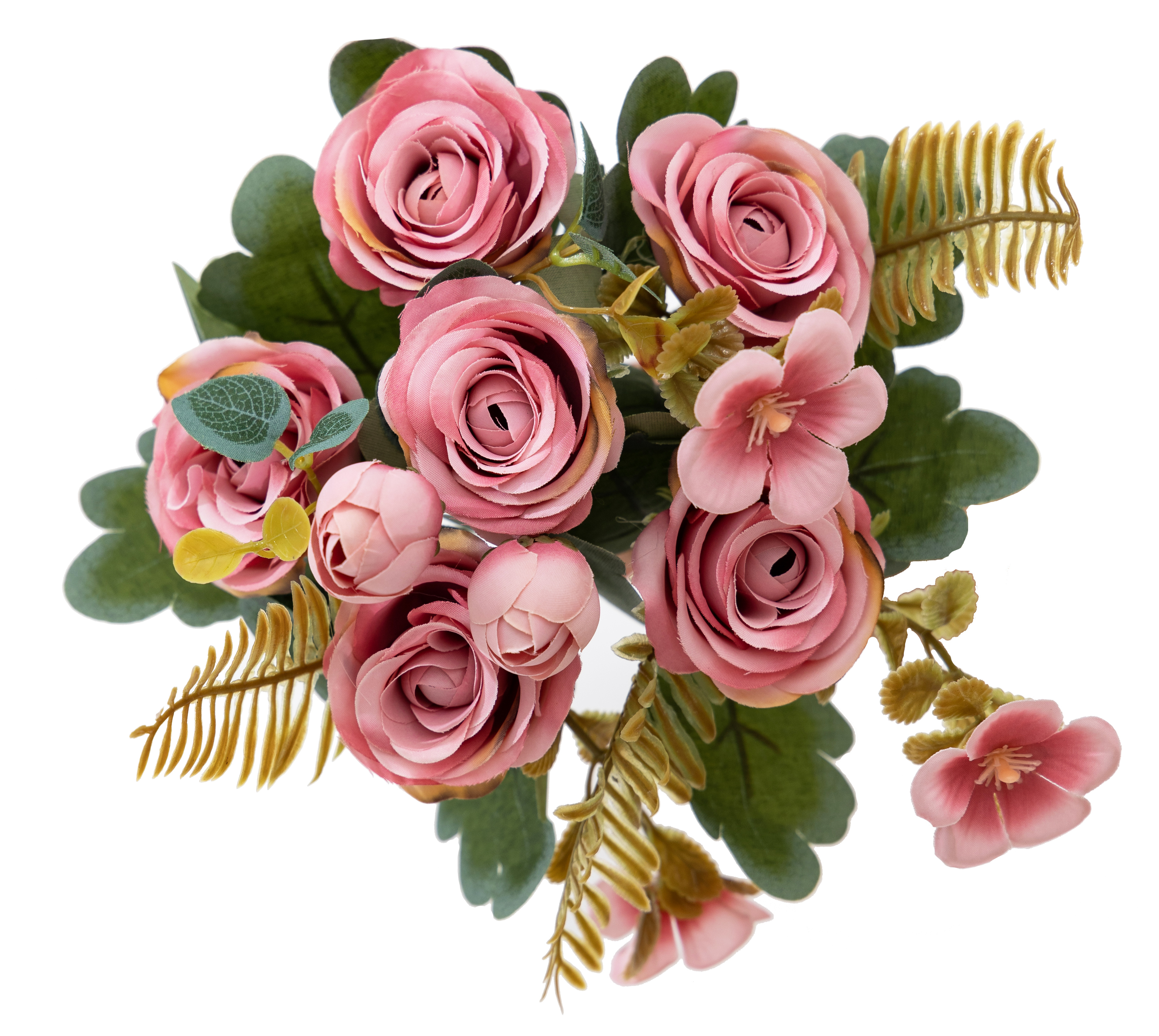 Cross-border sources of autumn color simulation rose bouquet simulation flowers living room ornaments wedding bouquet rose fake flowers wholesale