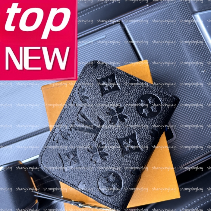 Wholesale High Quality Designer Woman Wallet Card holder Embossed Patterns Luxury Short Wallets Women ladies with box flowers letters