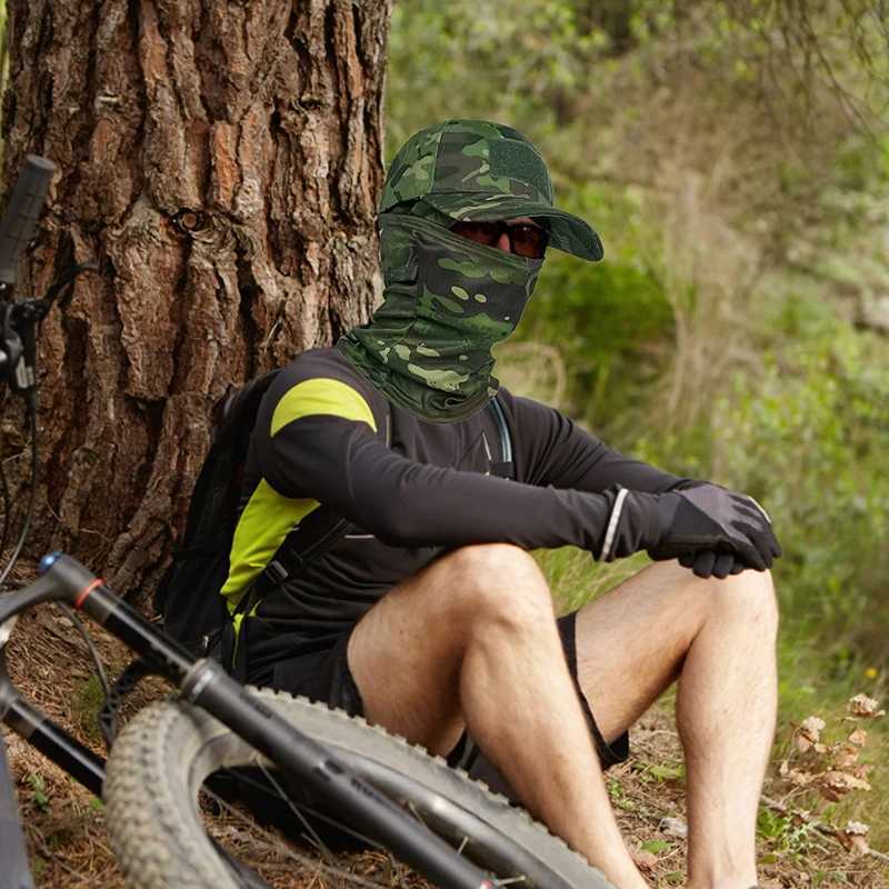 Outdoor clava Face Mask Sunhat Camouflage Hood s Jung Cycling Hiking Military Tactical Full Face gear Cover ScarfXJ250116