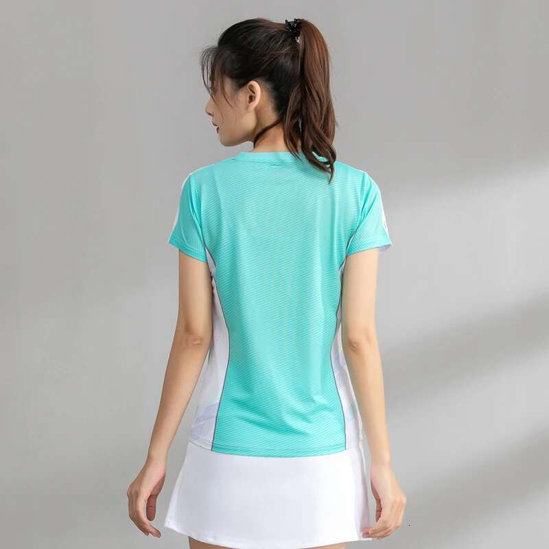 Ddmyoutdoor China Domestic Exercise Training T Women V Neck Badminton D Short Sleeves Summer Running Table Tennis Volleyball Team Yoga Shirts