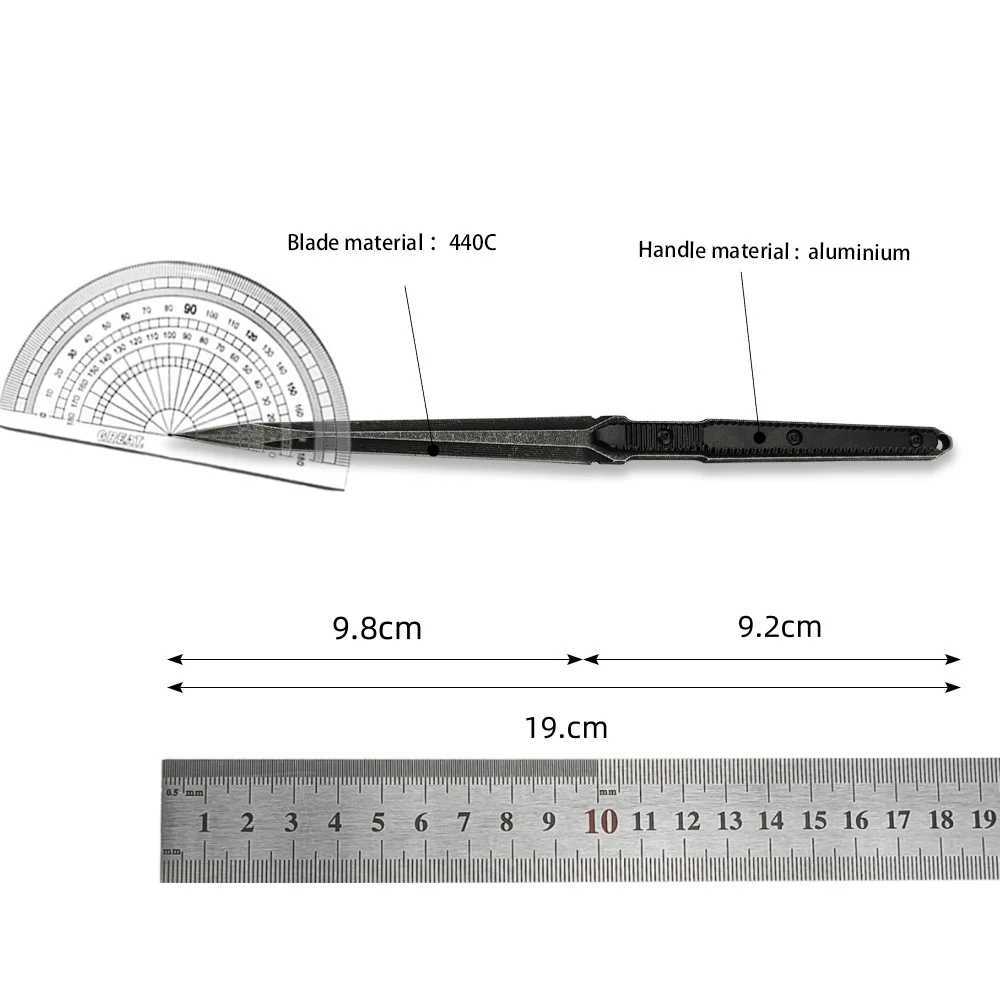 High Quality Kitchen Knife 440C Blade Aluminum Handle Multifunctional Fixed Blade Sharp Meat Cutter Stainless Steel KnifeXJ250117