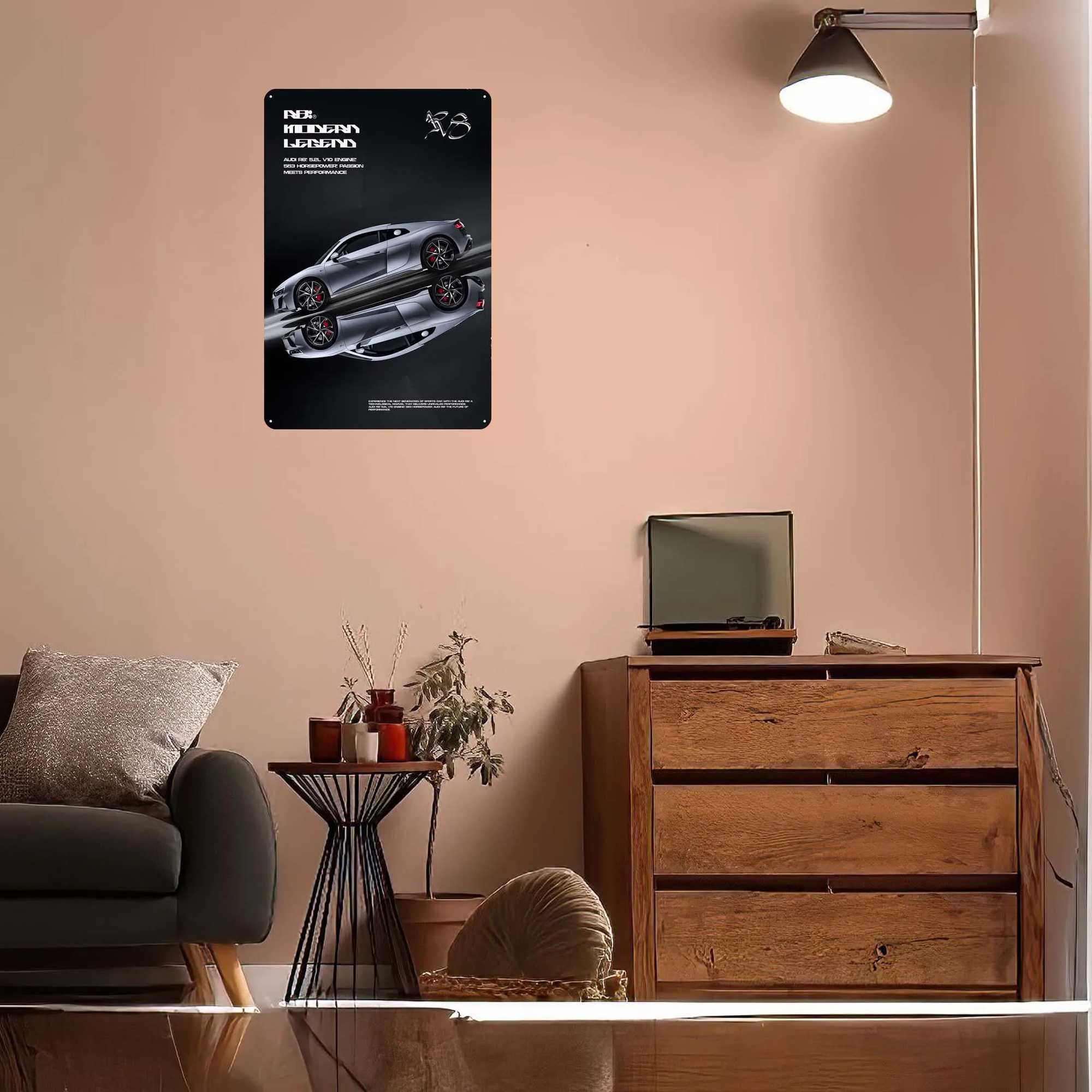 High Quality Audi Sign Classic Cars Poster Decoration for Home Decor Items Retro Metal Tin Sign Plaque for Garage Wall Art Decoration Room T250118