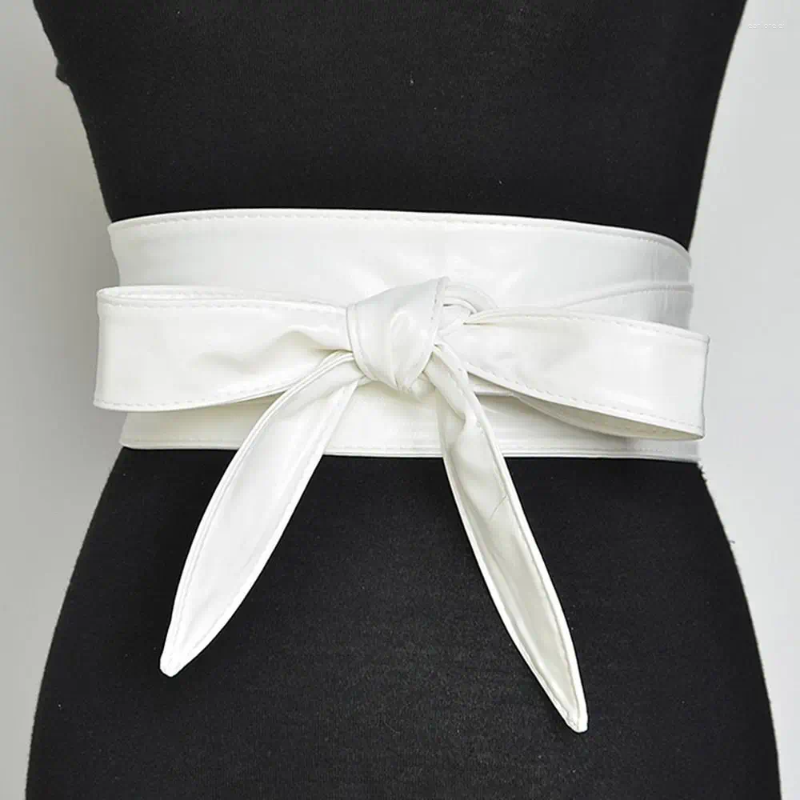 Belts Fashion Bowknot Simple Wrap Corset Waistband Wide Waist Band Ladies Dress Cummerbands Leather Belt