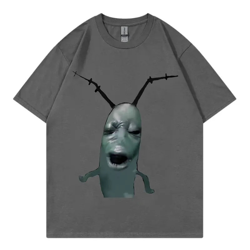 Cursed Plankton Funny T Shirts Gothic Fashion Oversized T-shirt Casual Pure Cotton Short Sleeve T-shirts Unisex Streetwear 250117