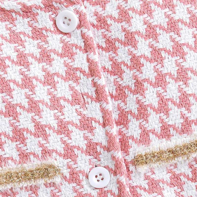 Girl's Dresses Autumn and Winter New Small Fragrant Girl's Set Infant and Toddler Dress Inner Matching with Coat Two Trendy Styles