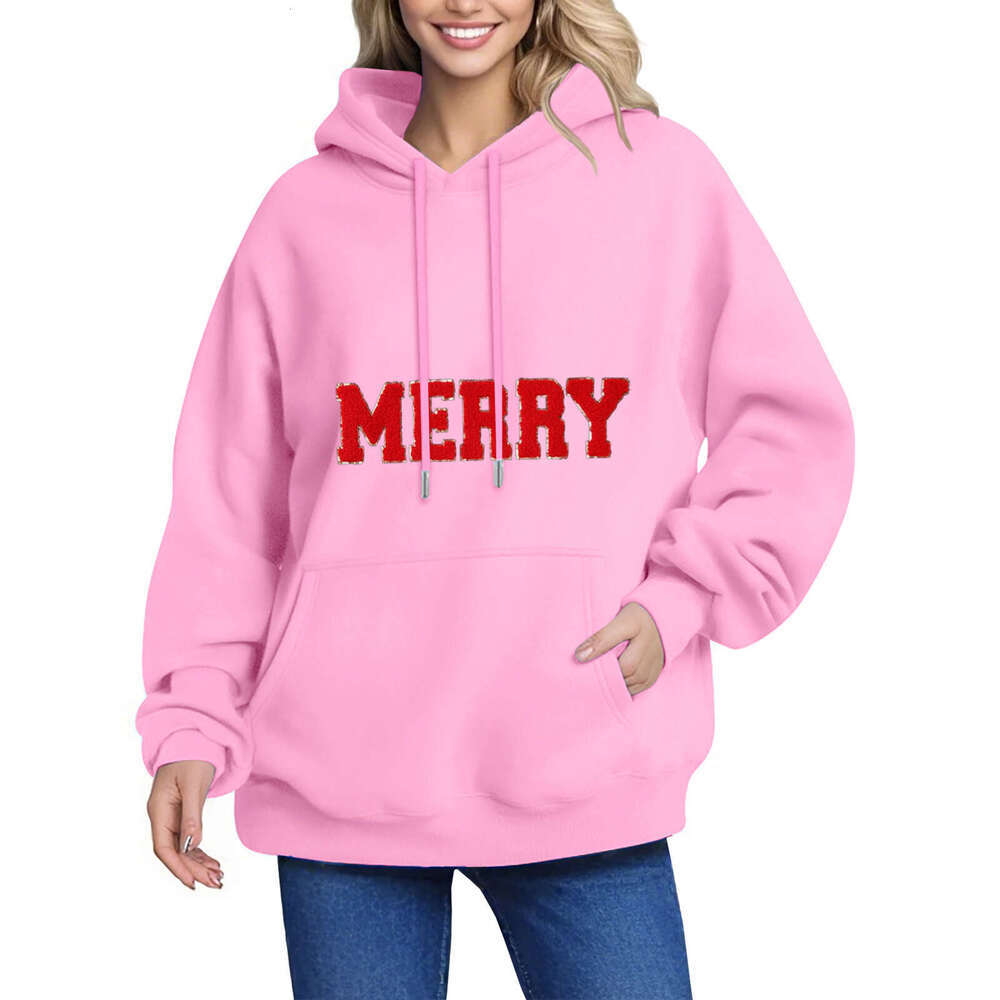 European size new XS-5XL autumn and winter loose print off shoulder sleeves threaded hooded sweatshirt jacket