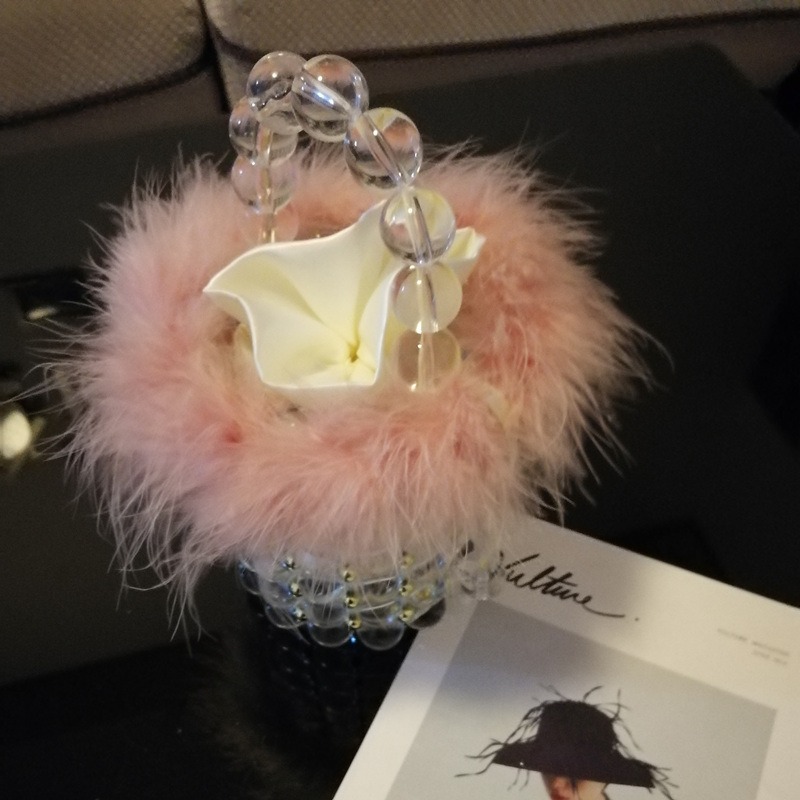 Handcrafted Vintage Celebrity Fairy Handbag with Pearls & Beads - Crossbody, Shoulder, and Handheld Options