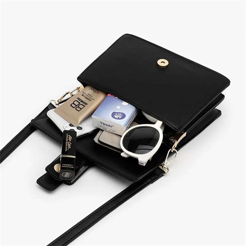 Designer Handbag Women's Solid Color Handbag Large Capacity Black Handbag With Double Shoulder Straps