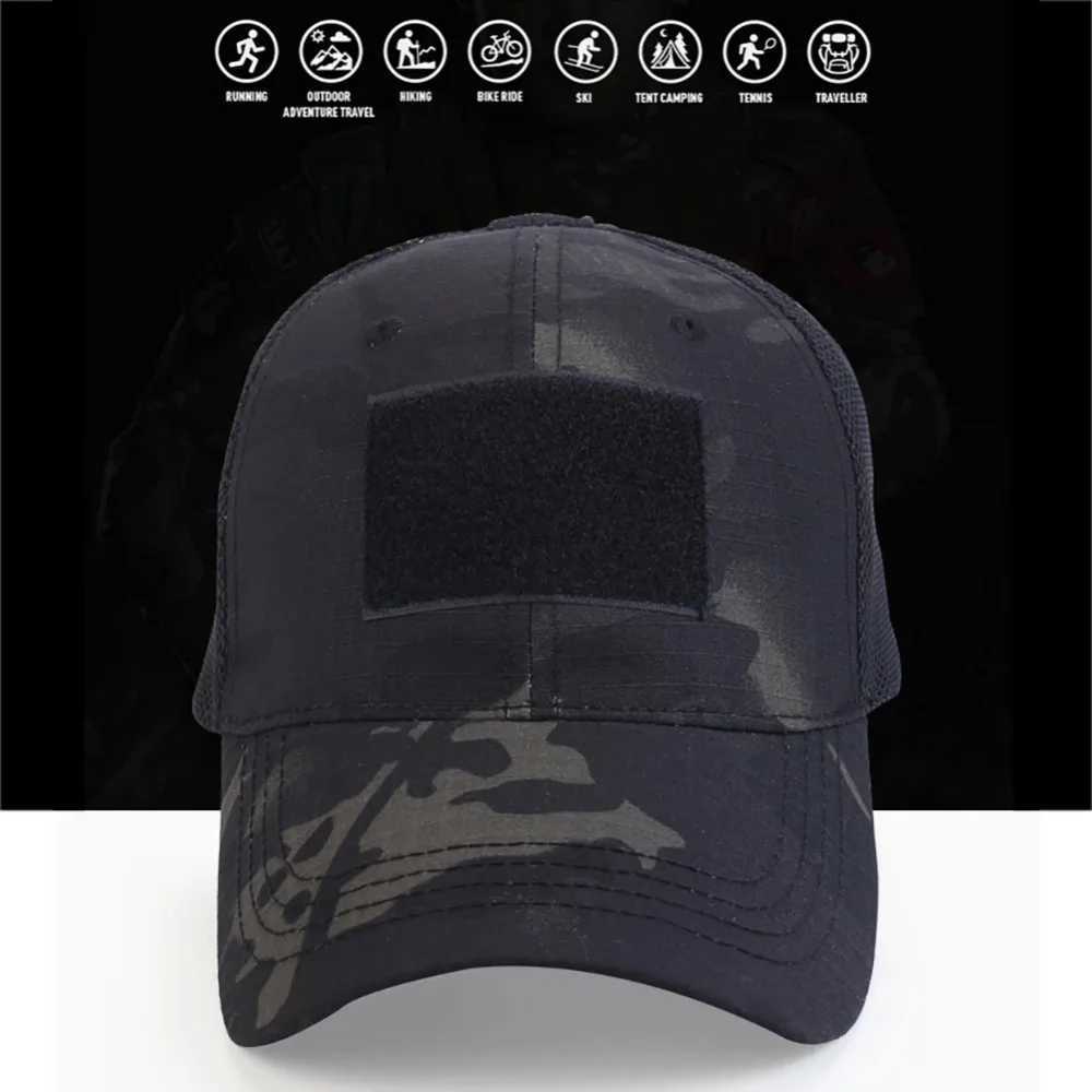 Tactical Outdoor Sport Snap Stripe Camouflage Hat Simplicity Camo Hunting Mesh Sport ShadeXJ250116