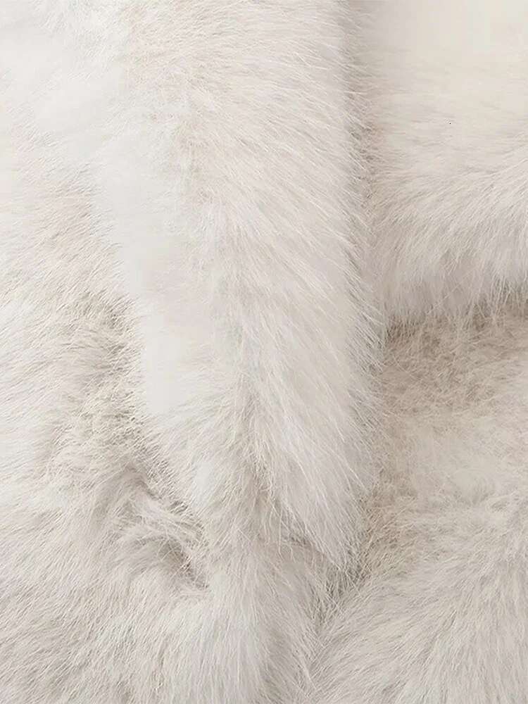 Faux Fur Short Coat Suit Collar Jacket Women's Fluffy Top Loose Plush Warm Thickening Overcoat Winter Fashion Elegant Outwear
