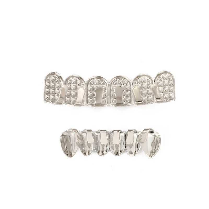 Iced Out Pink Cubic Zirconia Teeth Grillz For Men Micro Pave Top Bottom Teeth Grillz Caps Bling Dental Grills Jewelry HiphopXJ250114
