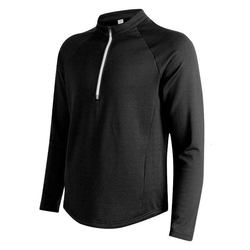 Ddmyoutdoor China Domestic Quick Drying Long Sleeved Gym Men Outdoor Training Half Zipper Pullover Warm Jogger Workout Sport Solid Stripe Running Shir