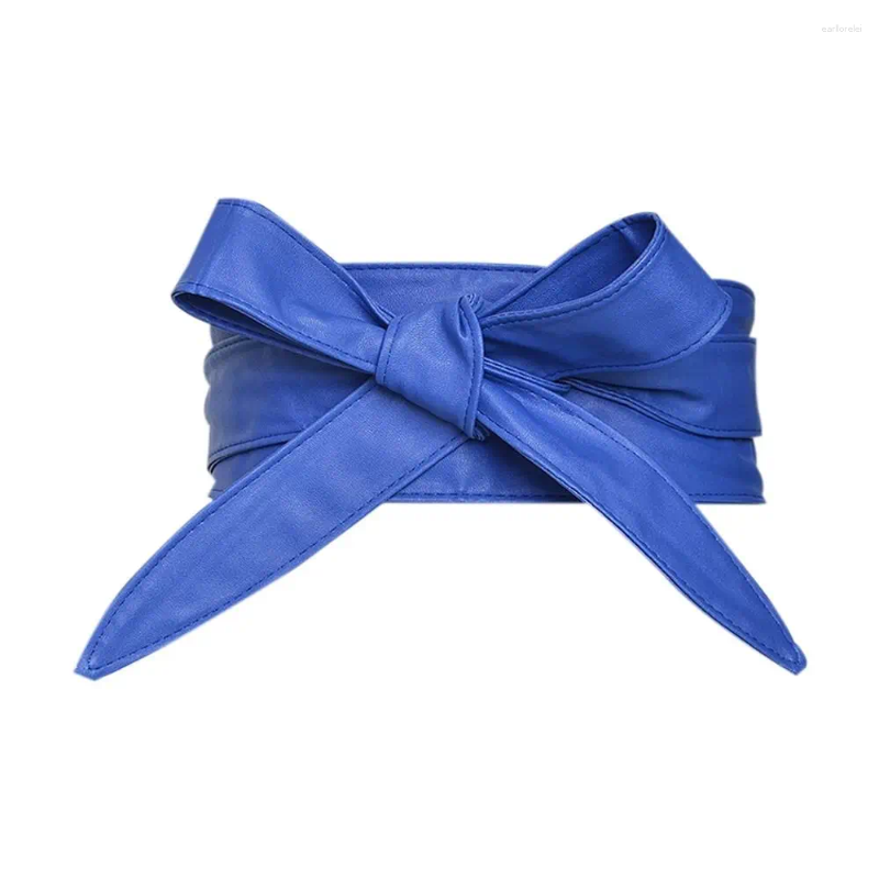 Belts Fashion Bowknot Simple Wrap Corset Waistband Wide Waist Band Ladies Dress Cummerbands Leather Belt
