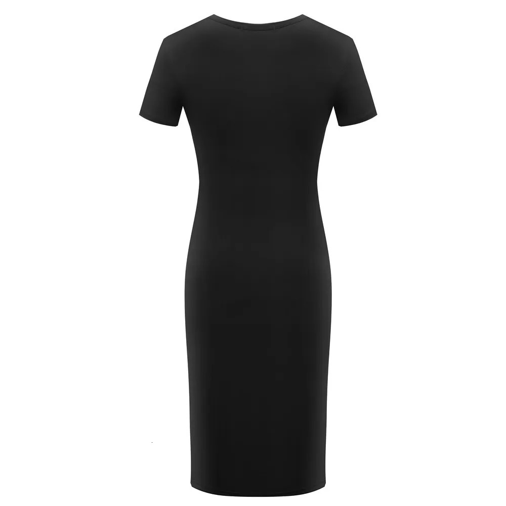 Drop Womens Dresses Elegant Wedding Cocktail Short Sleeve Summer A-Line Bodycon Midi Dress 250113