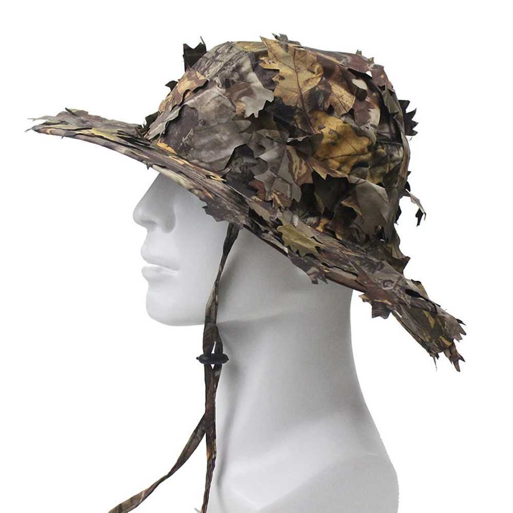 Tactical Camouflage Hunting Hat Men Outdoor Fishing Sun Boonie Bucket Hat Ghillie Suits Airsoft Mol Accories 58-60cmXJ250116
