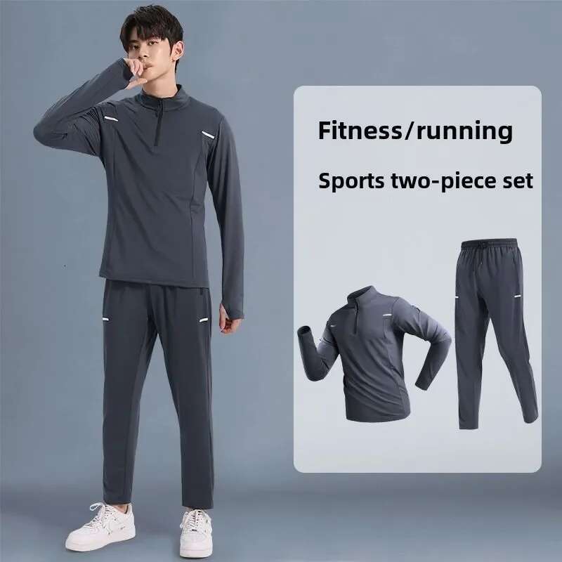 Ddmyoutdoor China Domestic Running Fiess Half Zip Quick Dry Top Outdoor Basketball Cycg Training In Spring Autumn Men S Sportswear Set