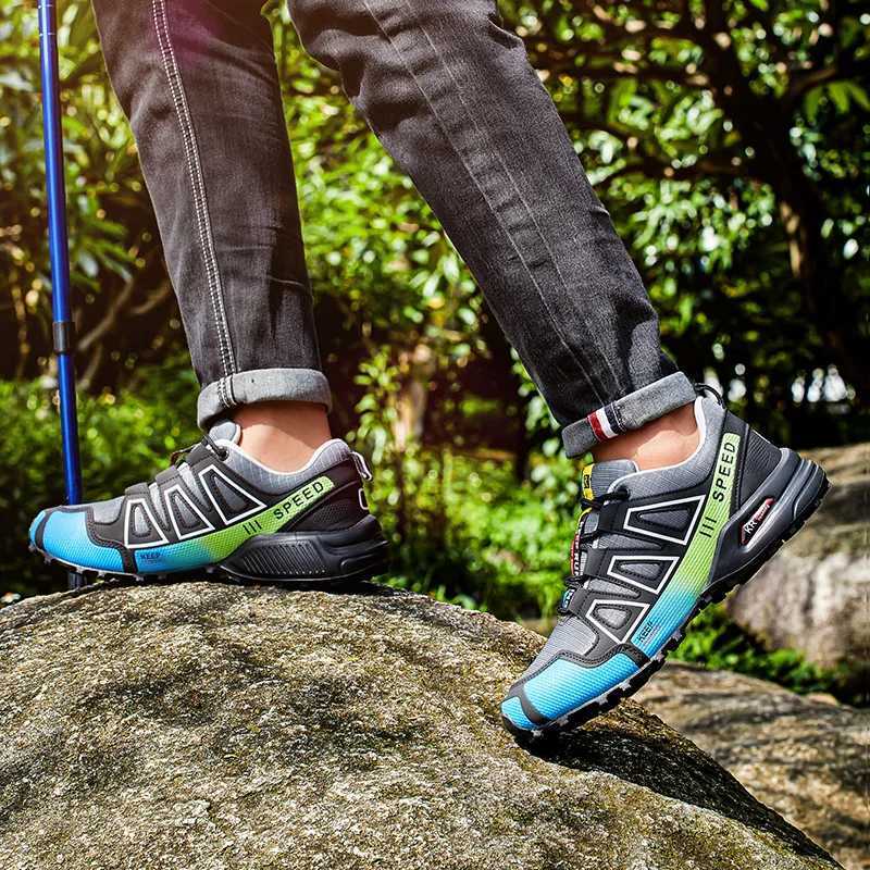 Mens Hiking Shoes Outdoor Leisure Sports Shoes Mountain Cycling Sports Shoes Cfortable Waterproof Outdoor Hiking Shoes Z250301