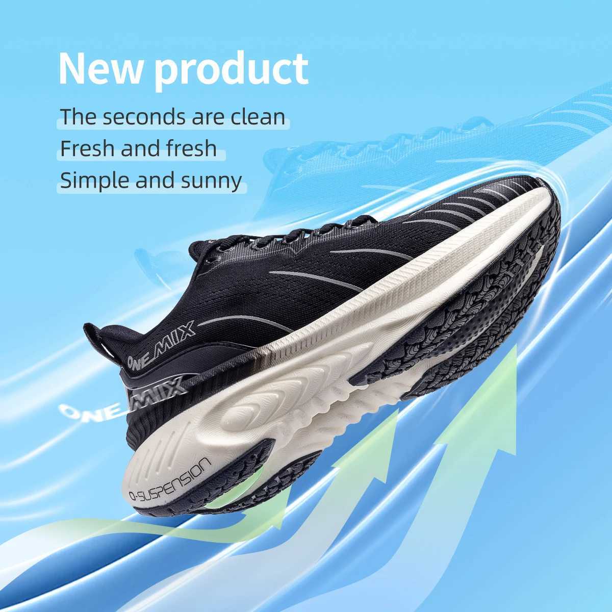 ONEMIX New Cushioning Running Shoes For Men Suitable Heavy Runners Lace Up Sports Women Non-slip Outdoor Athletic Male SneakersC250410