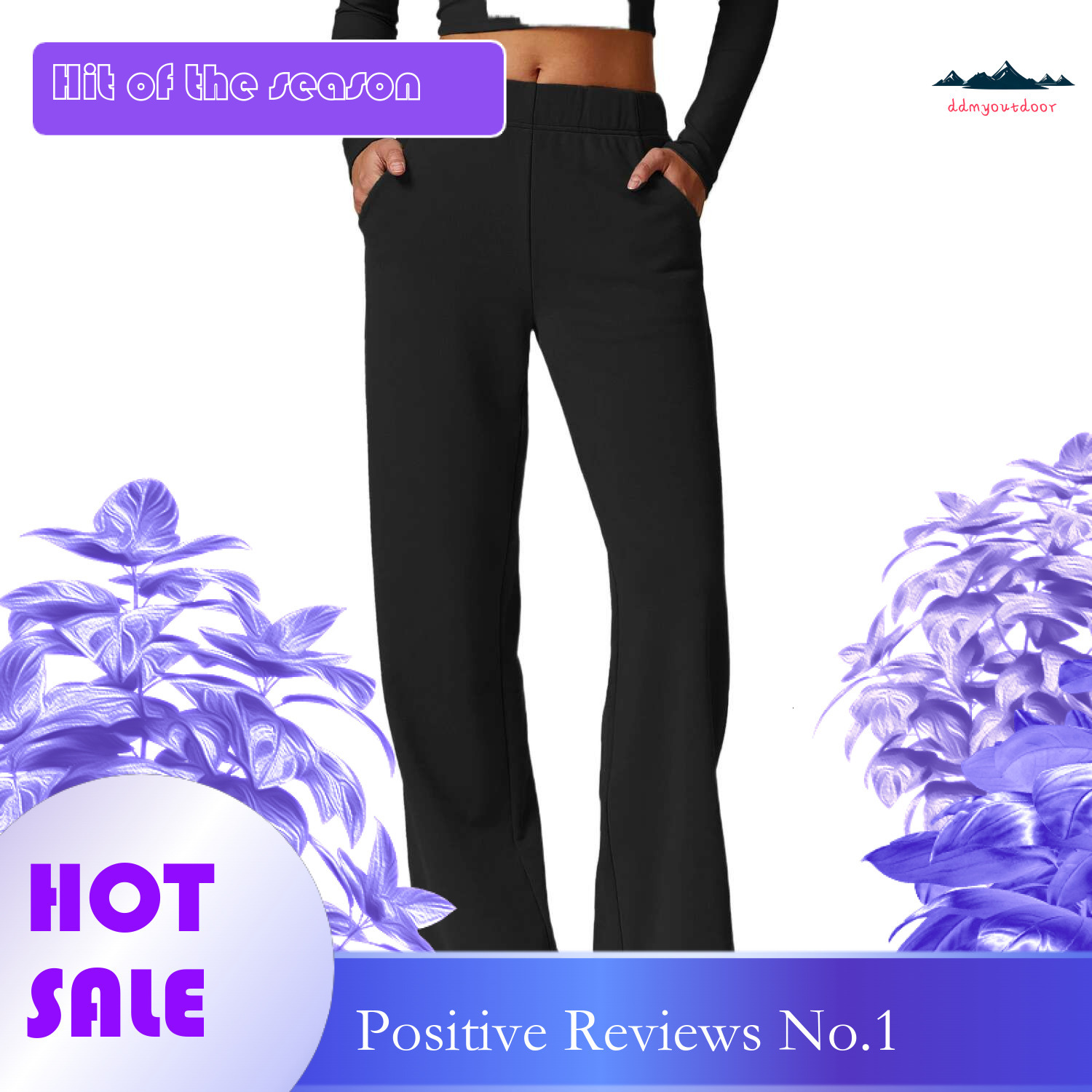 Ddmyoutdoor China Domestic Mermaid Curve Outdoor Sports Straight Women S New High Waist Slimming American Style Sweat Pants All Match Casual