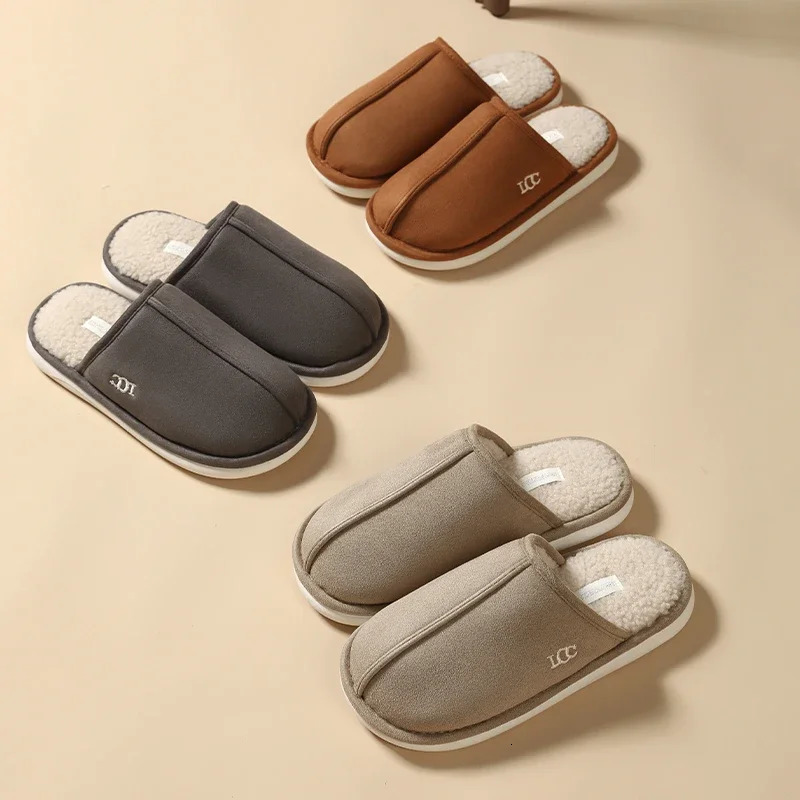 Classic Women Slippers Men Indoor House Slipper Unisex Warm Plush Home Shoes Anti-slip Autumn Winter Flat Slide Shoe250114bj