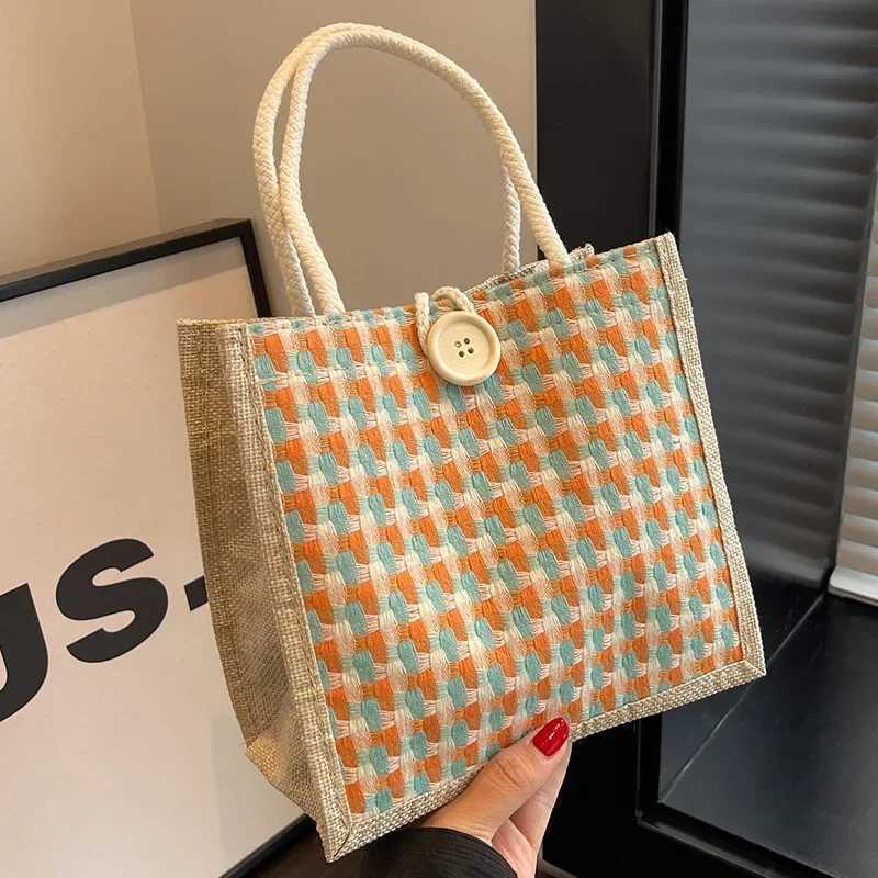 Womens Handbag Tote Bag Ladies Button Handheld Square Bag Button/Zipper Luxury Designer Handbag Small Shopping Bag Womens Bag T250118