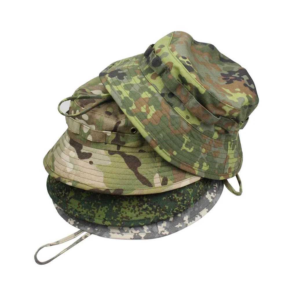 Camouflage Boonie Hats Summer Fashion Bucket Hat Men Women Outdoor Hunting Hiking Fishing Climbing Unisex Flat HatsXJ250116