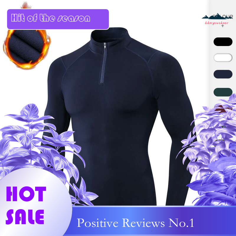 Ddmyoutdoor China Domestic Winter Long Sleeve Thermal Elastic Running Gym Sport Tshirt Compression Shirts Bodybuilding Fiess Top Sportswear
