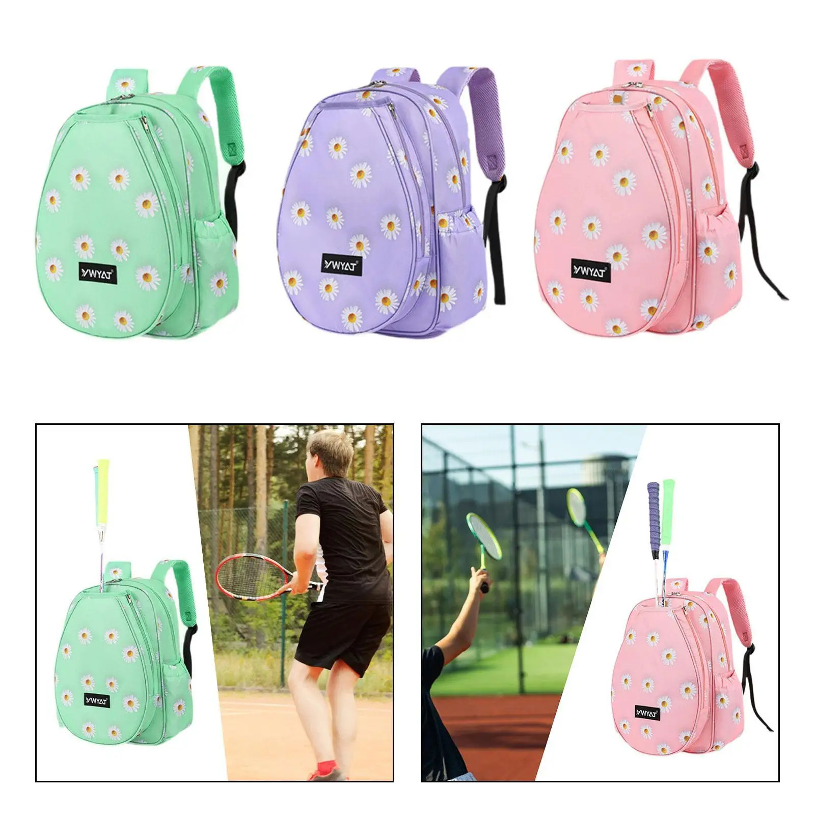 Tennis Backpack Tennis Bag Multipurpose Large Capacity Racket Bag for Squash Racquet Pickleball Paddles Sports Balls Accessories 250117