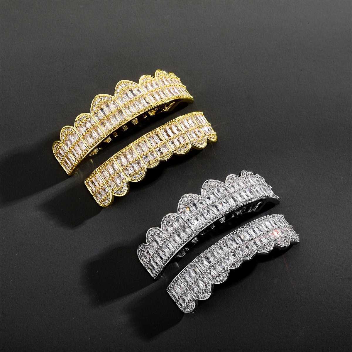 1pc/1pcs Hiphop braces Halloween irregular zircon teeth neutral jewelryXJ250114