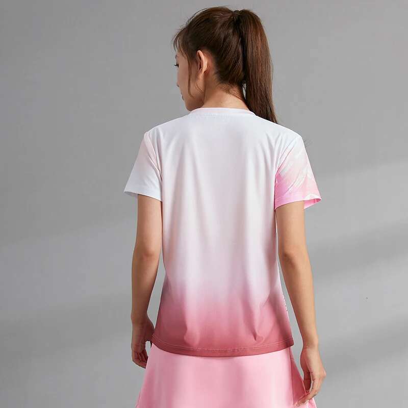 Ddmyoutdoor China Domestic Badminton Jersey New Shirts Outdoor Sports O Neck Table Tennis Shirt Women Running Training Short Sleeves Team Uniform