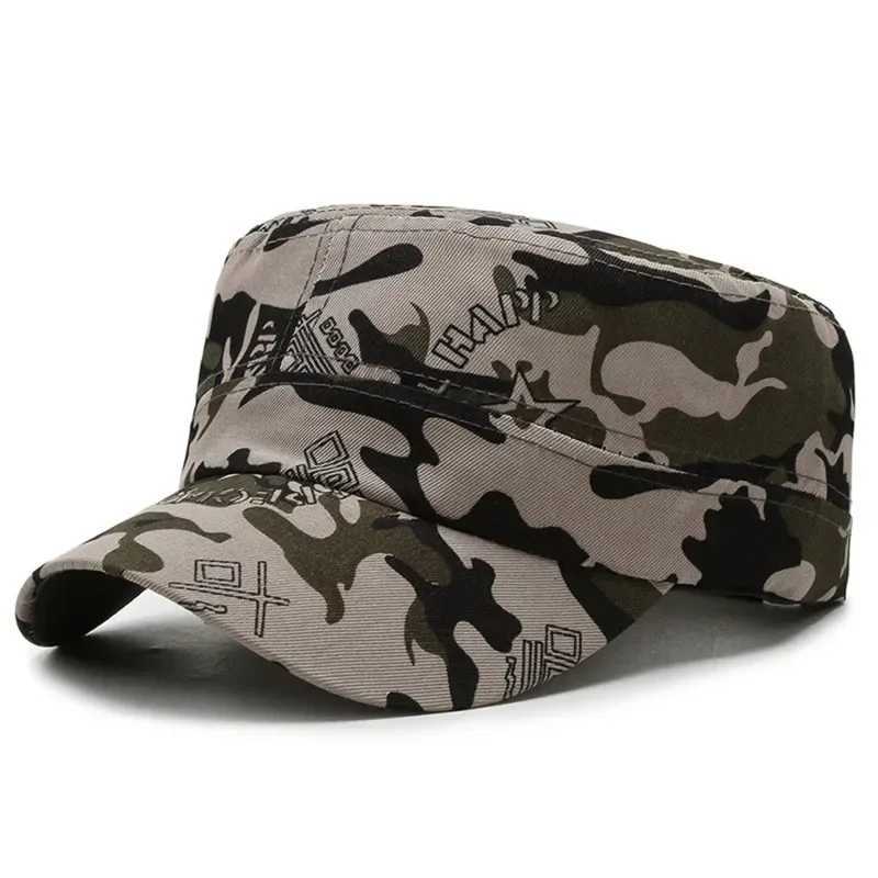 New Camouflage Baseball Summer Flat s ical Soldier Army Hat Mens Outdoor Sport Tactical Military AdultXJ250116