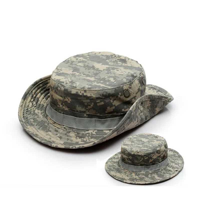 Airsoft Tactical Sniper Camouflage Boonie Hats Nepase Fishing Hat Mens Sunscreen Sombrero Hunting CamXJ250116