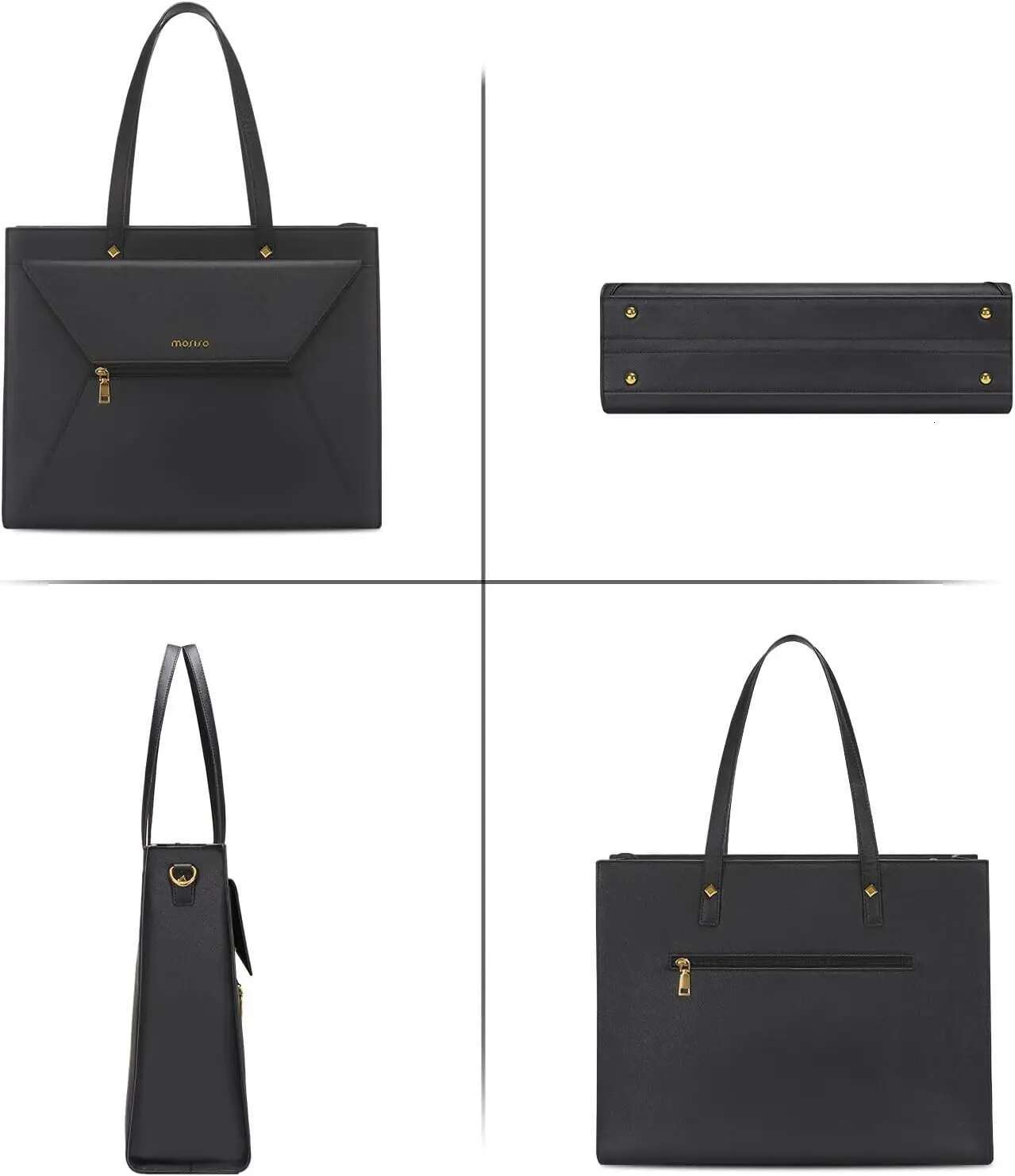 Laptop 15.6 inch PU Leather Tote Bag For Book Air Pro HP Notebook Shoulder Handbag Women Casual Work Briefcase