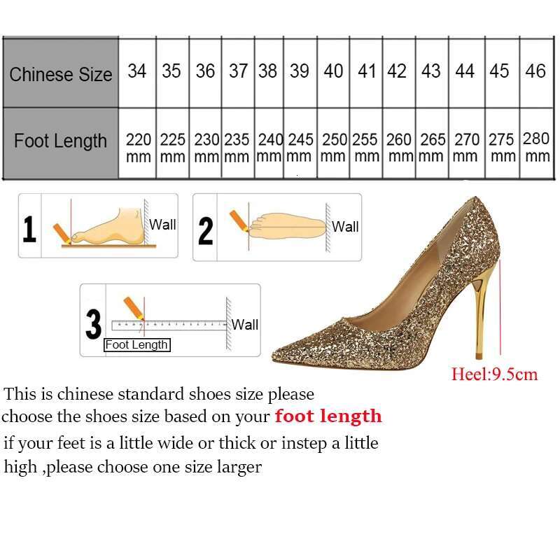 High Heel Pumps Women Shallow Mouth Pointed Glitter Sexy And Slimming Nightclub Design New Shoes Female