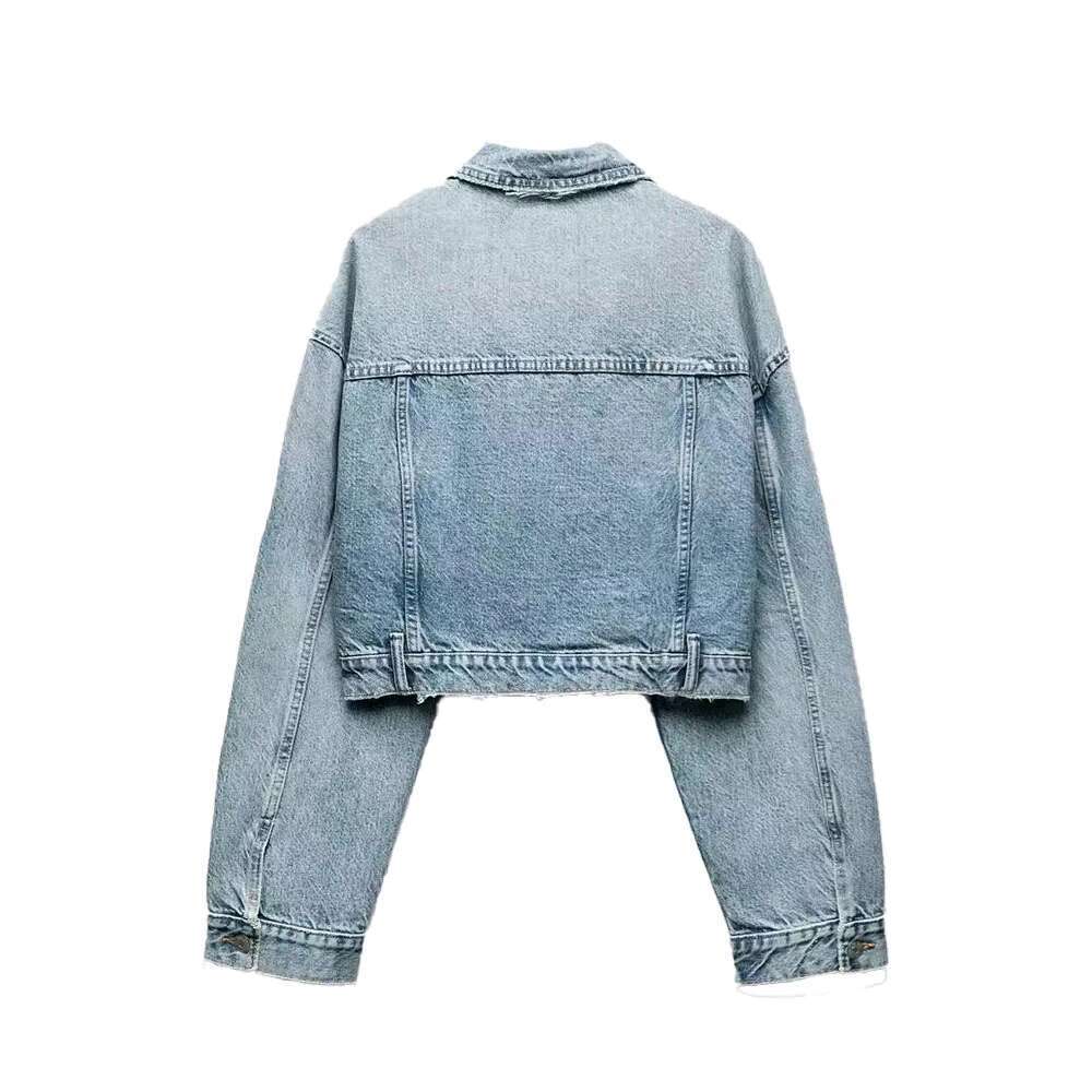 UNIZERA 2024 Autumn New Product Fashion Casual Women's Wear Simple And Versatile Short Denim Jacket Coat Top
