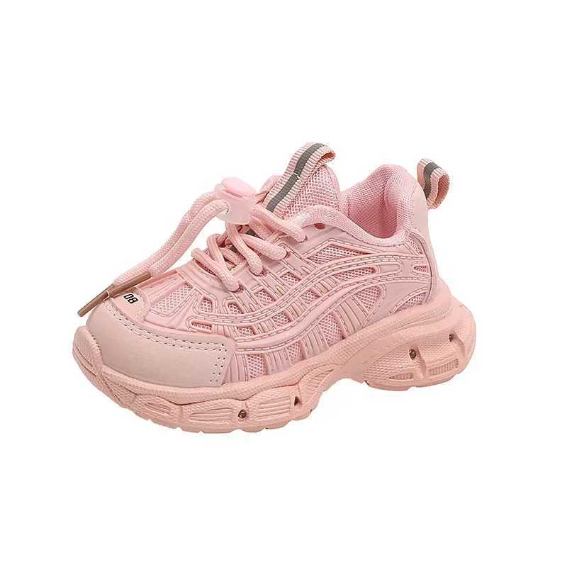 Light Girl Pink Childrens Sports Shoes 1-6 Years Old Baby Boy tennis Shoes 2023 Autumn New Kids Casual Shoes LED Sole G09142XJ250118