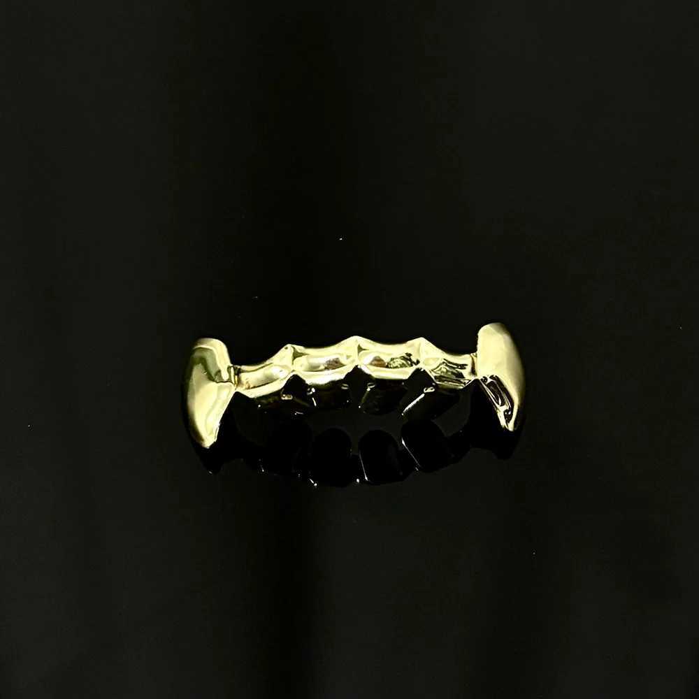 YOUNGX Hip Hop Glossy Tooth Caps Fangs Gold Silver Black Color Bottom Teeth Grillz Braces For Women Men Jewelry Dental GrillsXJ250114