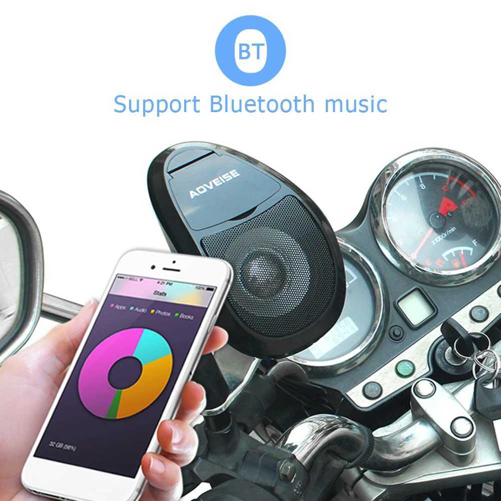 Car Audio MT493 Motorcycle Bluetooth Speaker Waterproof MP3 Audio System FM Radio U Disk accessori moto H250118