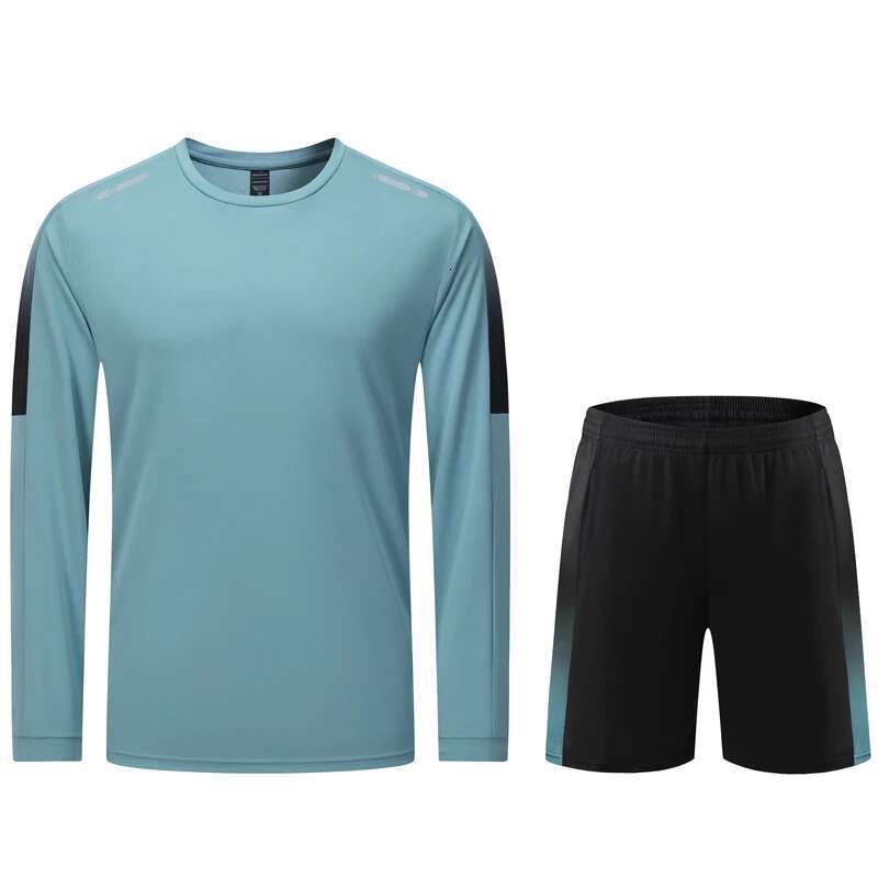 Ddmyoutdoor China Domestic Shirt Shorts Suits Gym Men Sports Soccer Fiess Quick Drying Training Basketball Football Base D Gradient Long Sleeves Set