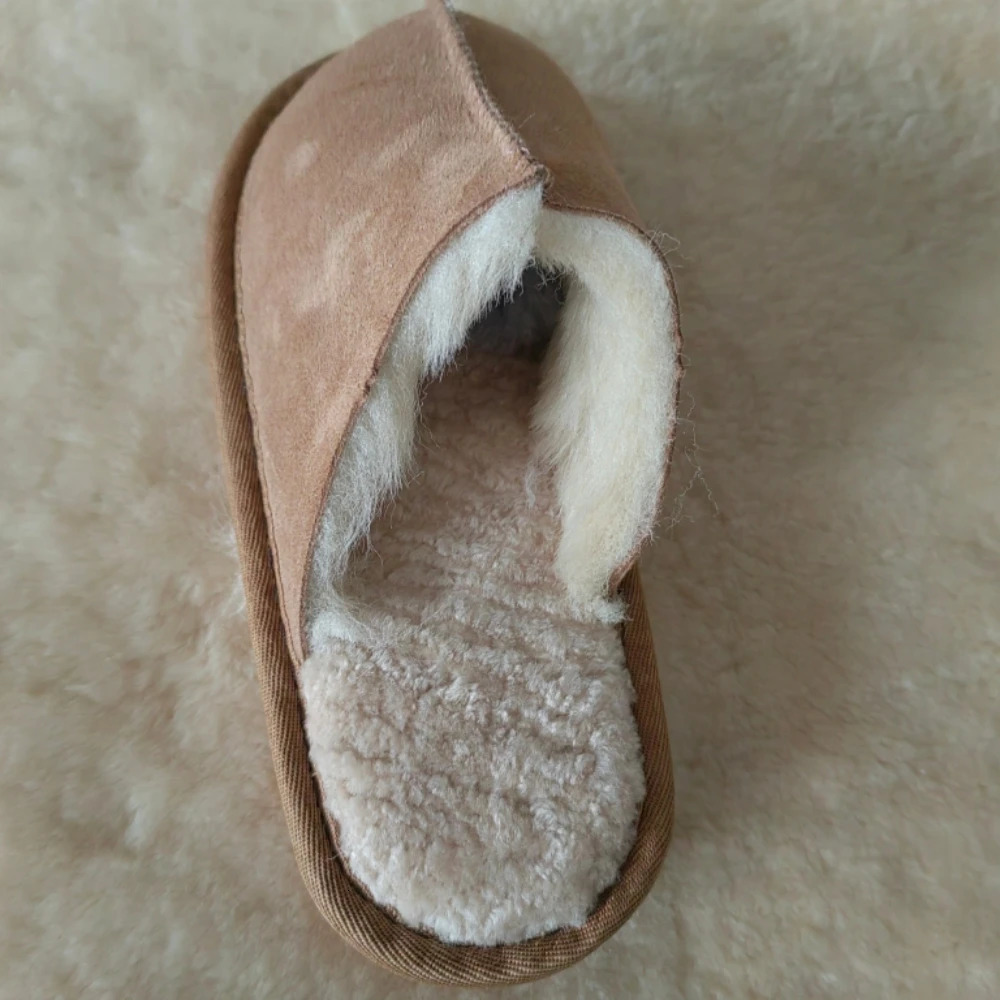 Thickening shearing fur winter slippers men and women winter warm non-slip indoor home cotton mop.250114