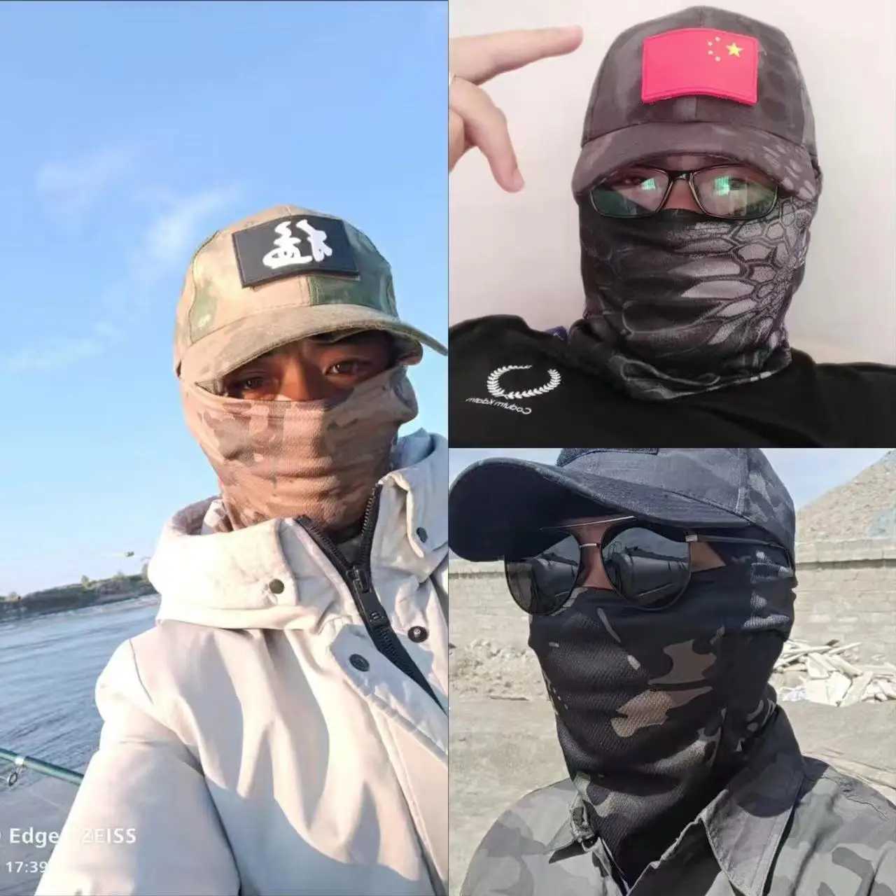 2024 Outdoor Tactical Baseball s for Men Women Summer Sun-proof Snap Sun Hats Casual Camouflage clava Half Ski MaskXJ250116